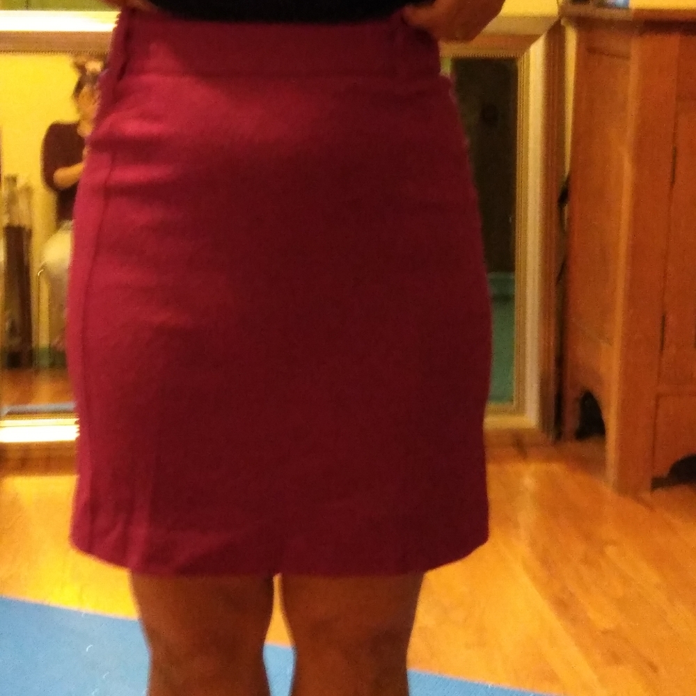 Jigsaw magenta high waisted skirt